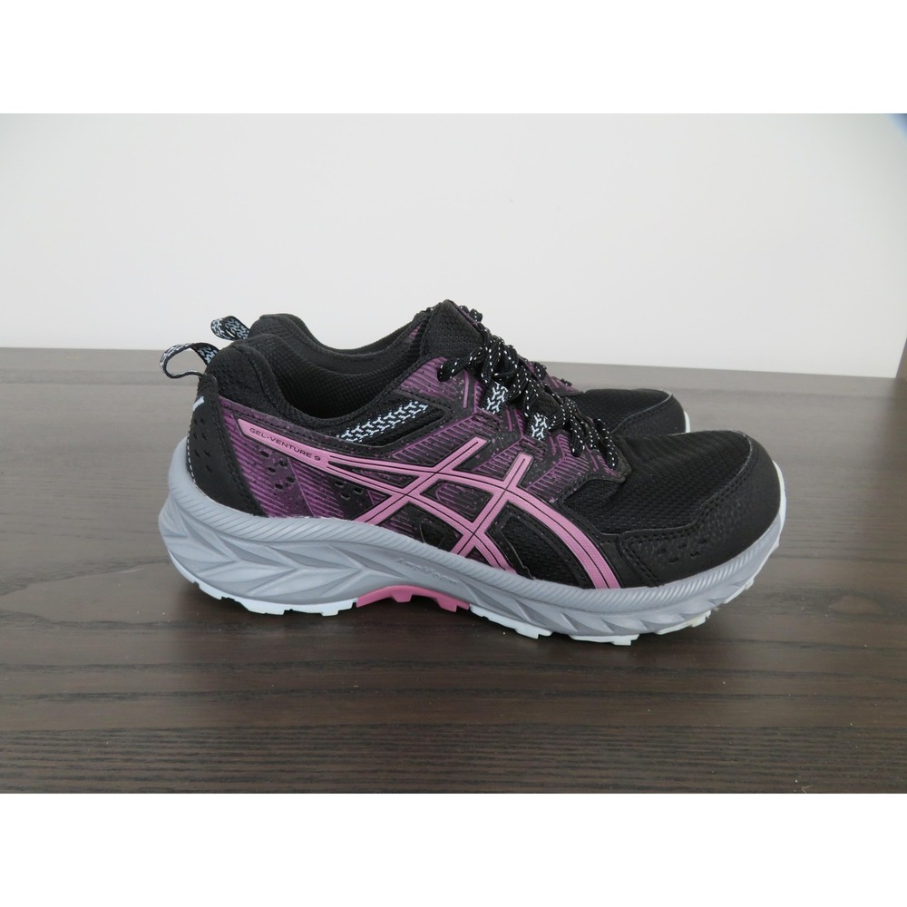 Asics GEL-Venture 9 Shoes Womens 6.5 Wide Black Trail Running Sneakers 1012B314